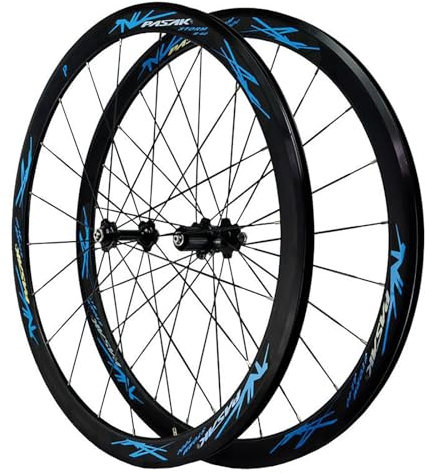 Juego De Ruedas De Bicicleta 700C Ruedas De Bicicleta De Carretera con Cubierta De 40 Mm De Profundidad Llantas De Doble Pared Juego De Ruedas Delanteras Y Traseras C,700C