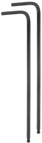 sourcing map 2pcs Ball End Hex Key Wrench 3/32 L-Shape Long Arm Hexagon SAE Wrenches Chrome Vanadium Steel Repairing Tool for Home Repair Black