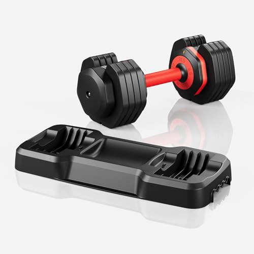 Dripex Hanteln Set, 11kg/24,5kg/41kg Verstellbar Kurzhanteln aus Stahl mit Anti-Rutsch Griff 2-24.5kg mit 5 Gewichtsstufen oder 10 Gewichtsstufen, Schnellen Wechsel