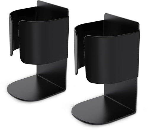 Yoassi 2 Stück Elektrische Zahnbürstenhalter Edelstahl, Zahnbürsten Halterung Wand Selbstklebend, Badezimmer Organizer Halter für Zahnbürste, Zahnpasta Ohne Bohren Schwarz