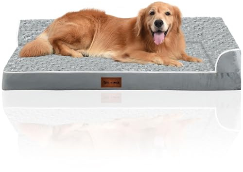MOMO PET Hundebetten für große Hunde - orthopädische Hundebetten - wasserdichtem Futter - Rutschfester Unterseite - wasserdichtes Hundesofa mit abnehmbarem - waschbarem Bezug (XL: 107 x 81 x 18 cm)