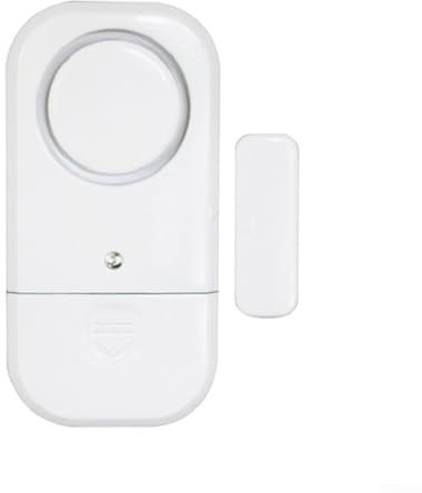 Asegure su hogar Alarma de puerta corredera inalámbrica con sensores magnéticos y función fuerte de 125 dB (blanco)