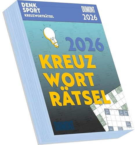DUMONT - Kreuzworträtsel 2026 – Tagesabreißkalender 12x16 cm – Rätselkalender mit 313 Schwedenrätseln, Ratekalender zum Aufstellen & Aufhängen: Schwedenrätsel zum Entspannen