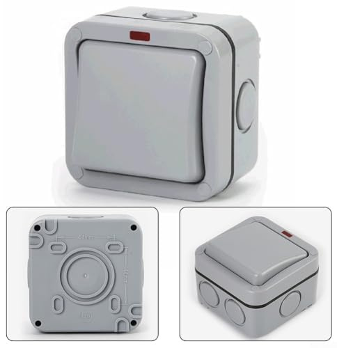 Interrupteur extérieur robuste 20 A avec boîtier de jonction étanche IP66 pour une fiabilité durable