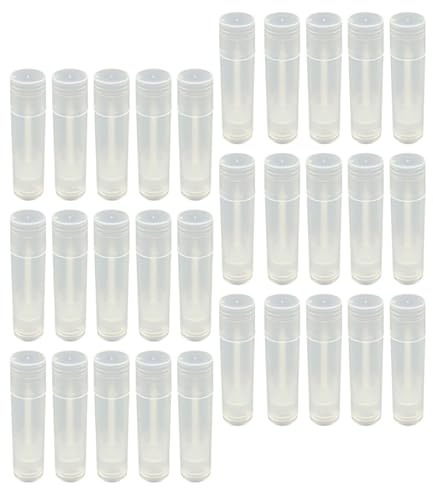 HAMPPLIES 30stücke Lippenbalsam Tuben Klar Nachfüllbar Diy Lippenpflegestift Behälter Wiederverwendbar Für Selbst Befüllen Und Lipgloss Herstellung