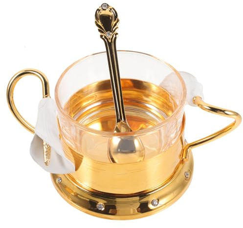 FIXOSHEE Contenedor De Especias Vintage Dorado Con Tapa Metálica, Capacidad Media, Diseño Europeo, Recipiente Para Condimentos De Cocina, Almacenamiento Doméstico Práctico