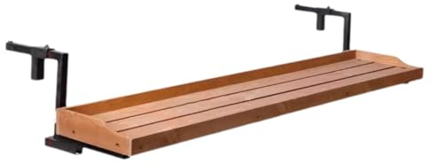 Mesa plegable para balcón – Escritorio de patio colgante al aire libre, mesa de jardín estable para barandillas, ideal para terrazas y balcones, muebles que ahorran espacio
