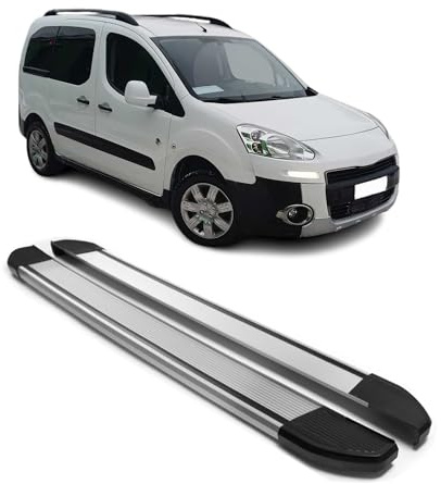 Gris en Aluminium 2 x marchepieds latéraux pour Partner Tepee - Berlingo 2008