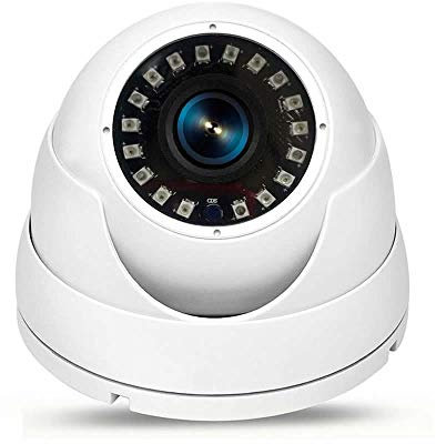 JUSTOP Dome CCTV Camera Full HD 1080P 2.4MP For Security Surveillance Systems, Improved 20M IR Night Vision, 3.6mm Lens, Weather and Vandal Proof Aluminium Metal Casing, 4-IN-1 Hybrid TVI AHD CVI CVBS