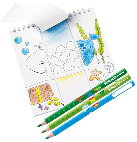 Pelikan Ausmal-Set Combino, 1 Block + 12 Buntstifte, 1 Set