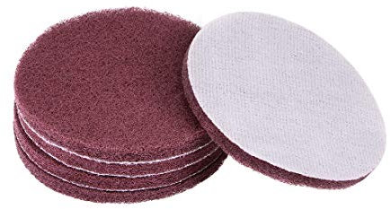 uxcell 5 Inch 400 Grit Drill Power Brush Tile Scrubber Scouring Pads Cleaning Tool 5pcs