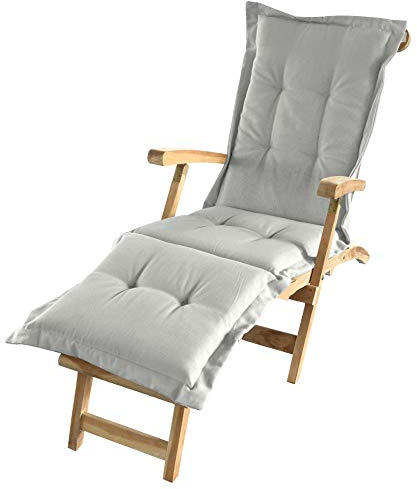 Spetebo Liegenauflage in Natur - ca. 190 x 58 x 5 cm - Auflage für Deckchair, Liegestuhl usw.