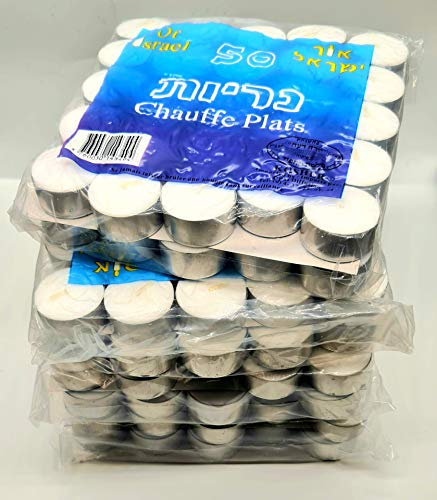 OR Lote de 50 Calentadores de Platos, Color Blanco, sin perfumes, de Calidad, duración de combustión 8H00