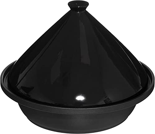 WEB2O Tajine Induction et Vitro-céramique INOX Noire 30,20 x 30,20 x 23 cm