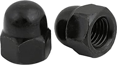 Sechskant-Hutmuttern M3-M12 Kohlenstoffstahl Vernickelt/Schwarz verzinkt Sechskant-Hutmuttern Dome-Abdeckungsmuttern Eichelmuttern