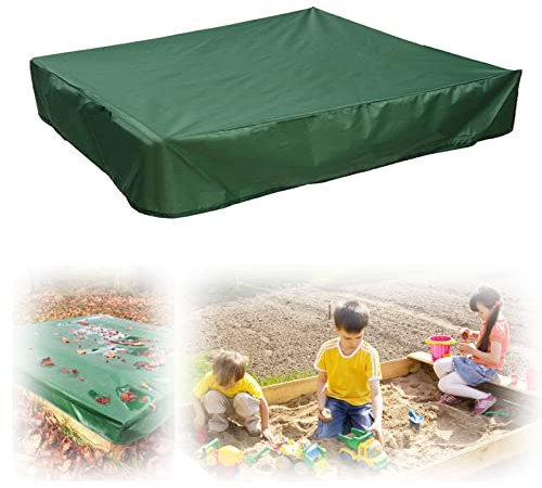 Sandkasten Abdeckung, Wasserdicht Staubdichte Sandkasten Abdeckun mit Kordelzug, Sandkastenabdeckungen aus Oxford-Stoff für Sandkasten, Pool, Terrase, Garten (120 * 120)