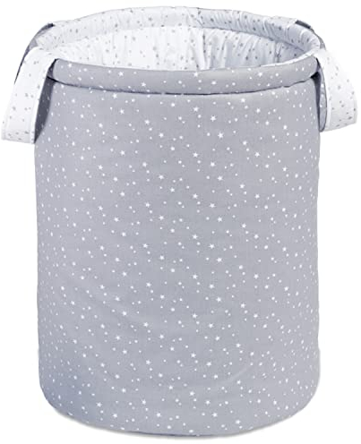 Pepi Aufbewahrungskorb Kinder 50x40 cm - Aufbewahrung Kinderzimmer Korb - Spielzeug Aufbewahrung für Spielzeug aus 100% Baumwolle - Aufbewahrung Kinderzimmer - Aufbewahrungskorb Decken Grey Galaxy