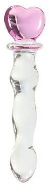 Transparent Crystal Glass Dildo sex toys Women's backyard Glass Butt plug Dildo G point masturbation Male (Love)