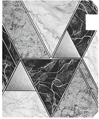 Silver White Lines Marble Granite Agate Black Grey Paint Triangle Tile Magnetic Mailbox Cover, Oversized Fade Resistant Letter Post Wraps, Seasonal Outside Garden Home Outdoor Decor 25.5x20.8