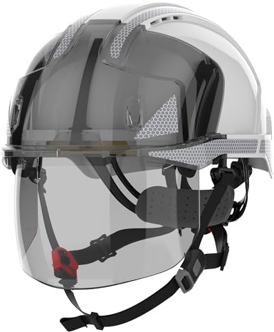 Industriekletterhelm EVO® VISTAshield® Dualswitch™ weiß/Rauch ABS