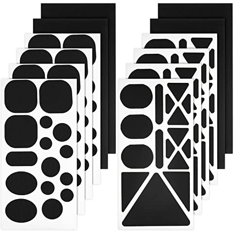flintronic 12 Stück Reparaturflicken, Nylon Flicken Selbstklebend Stoff, Wasserdicht, Reparatur Patch Tape für Daunenjacken, Zelte, Schlafsäcke, Schwarz