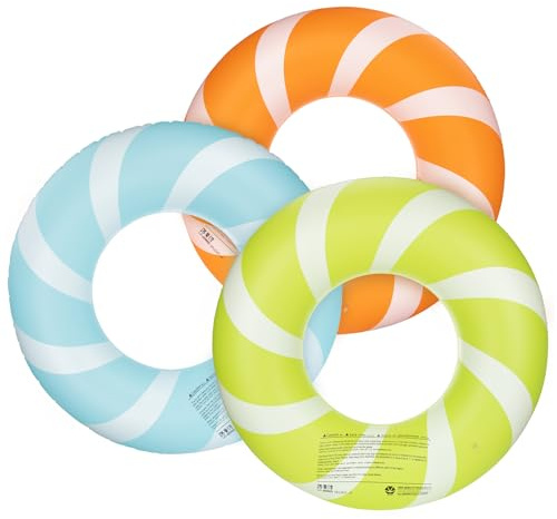 Bestrip Pool Floats Adult Size for Kids Age 8-12 Adults Inflatable Floats Swimming Ring Toys Beach Pool Party Lake Use