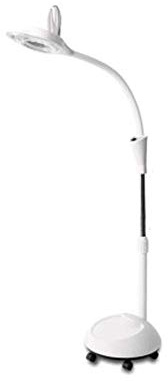 JKSVTF Magnifier LED Tattoo Lamp Beauty Lamp Cold Light 18X Magnifying Glass Floor Lamp Tattoo Eyebrows Shadowless Lamp Can Be Raised and Lowered (A)