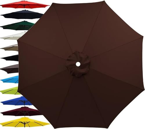 2/2,3/2,7/3 M Terrassenschirm Ersatzdach Sonnenschirm Ersatzbezug Mit 6/8 Rippen Abdeckung Gartenschirm Stoff Ersetzen Ersatz Bezug UV-Schutz Marktschirm Ersatz-Überdachung ( Color : 5 , Size : 3m 6ri