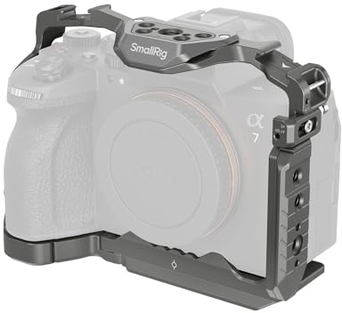 SMALLRIG Quick Release Cage for Sony A7R V/A7 IV/A7S III/A7R IV/A1, Camera Cage with Patented HawkLock Style Cold Shoe/NATO Rail/Quick Release Plate for Arca, Full Access & Anti-Scratch Design - 4481