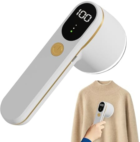 Rasoir en tissu pour vêtements - Élimine les peluches et bouloches sur tissus | Rasoir électrique rechargeable avec affichage numérique, idéal pour pulls, manteaux, meubles et textiles