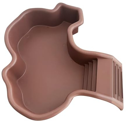 Ciotola Per Acqua Tartarughe | Vaschetta Alimentazione Rettili Con Rampa Antiscivolo,Vasca Decorativa Antiscivolo, Accessorio per Acquari e Terrari adatto a, Lucertole, Draghi Barbuti e