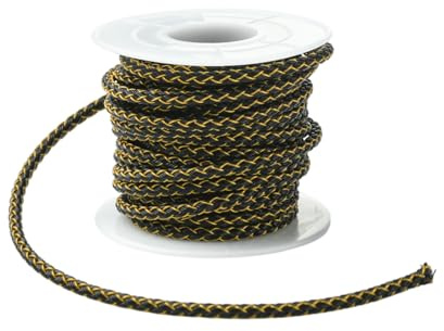 UR URLIFEHALL Alambre de acero inoxidable 304 recubierto de nailon negro de 5 m, alambre trenzado flexible de 3 mm para hacer joyas, envoltura, proyectos de arte y manualidades