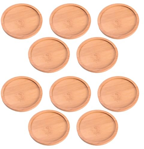 UPKOCH 10 Pezzi di Piccoli sottovasi per Piante: sottovaso Rotondo in, sottovaso per Piante, sottovaso in, per Bevande, Protezione da Tavolo, Decorazione