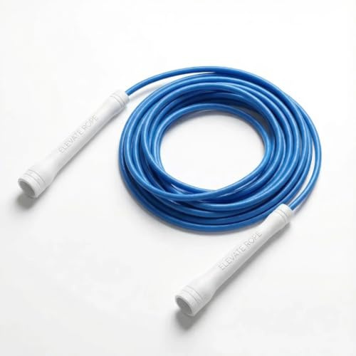 Elevate Rope Springseil Erwachsene, Speed Rope 5 mm, 3 m verstellbar | Nylonkern verhindert Verdrehen, ideal für Double Unders, Cardio und CrossFit, gratis Trainings-App, 90 Tage Garantie