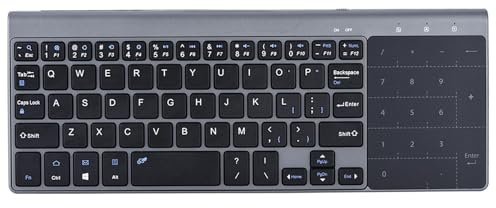 Tastiera wireless Sustvita 2.4GHz con touchpad, tastiera portatile portatile per PC/Notebook/TV box