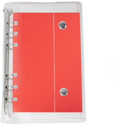 Klar Einbandhüllen A6/| 6-Ring Klarsichthüllen PVC Planer Organizer Deckblätter,Einlegeblatt Ordner für Sammelalbum Schule Ticket Journal Dokumentenaufbewahrung Fotos Mädchen Frauen Männer