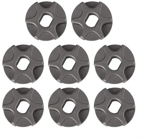 Yhenlovtt Kettensägen-Kettenrad 6T 3/8 Zoll für DUC256 und XCU03 Kompatibilität für – 6-Zahn-Metall-Antriebsgetriebe mit 10 x 8 mm Nabe für – Ersatz-Kettensägengetriebe für Outdoor-Elektrogeräte (8