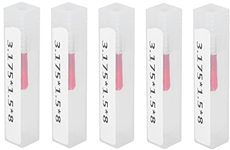 YWBL-WH Juego de Fresas de Carburo de Tungsteno de 5 Piezas Brocas Enrutadoras CNC Juego de Fresas en Espiral de un Extremo Pulido con Espejo para Grabado de Metal Máquinas Herramientas CNC Durable