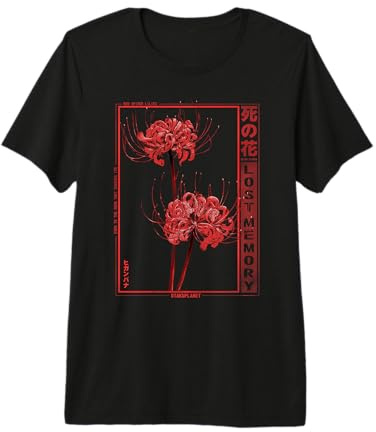 Giapponese Ragno Giglio Soft Grunge Anime Estetica Fiore Maglietta Premium