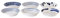 Royal Doulton Bowl - Pacific Blue Collection Pasta Bowls - Porcelain Tableware Set of 6 - Perfect for Pasta, Soup and Dessert - 22cm