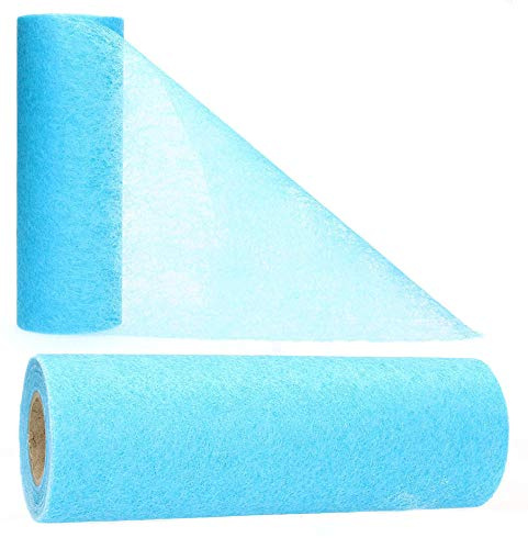 AmaCasa Vlies Tischband Tischläufer für Hochzeiten, Kommunionen, Taufen und Allen Feierlichkeiten Maße: 23cm/25m Rolle (Aqua Blau, Vlies)