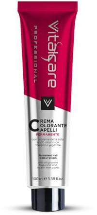 Vitalcare | Professional - Colorazione Permanente Professionale, Crema Colorante Capelli, Tintura Capelli con Proteine della Seta, n° 6/3, Biondo Scuro Dorato, 100ml