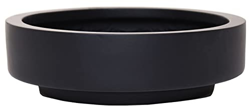VIVANNO Pflanzschale Escada Low - Dekoschale 9x30 cm Fiberglas Anthrazit | Wetterfeste Blumenschale in Matt, frostsicher für Innen & Außen, moderne Tischschale mit eleganter Abstufung, 30cm Ø