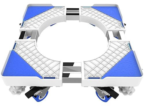 Soporte Lavadora - Base Ajustable y Estable para Lavadora, Ahorra Espacio, Apta para Lavadora, Secadora y Baño (Blanco)