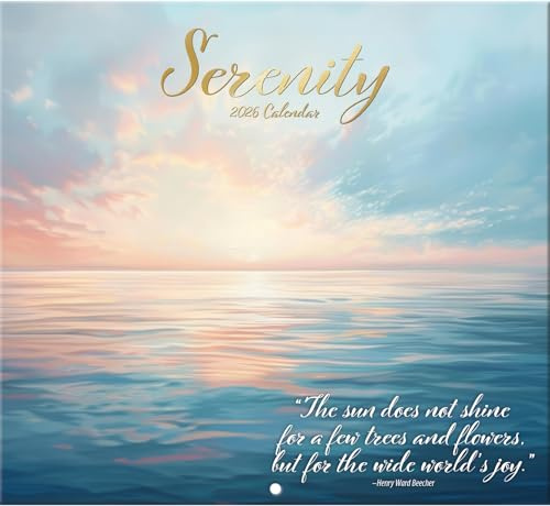 Serenity 2026 Full Size Wall Calendar for Planning, Scheduling, and Organizing