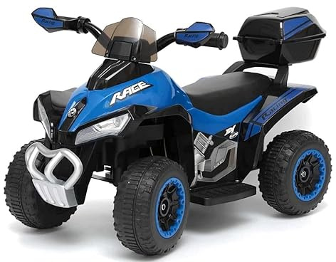 Ride On Toy Quad eléctrico para niños Mini Quad Deluxe 6 V luces sonidos (azul)