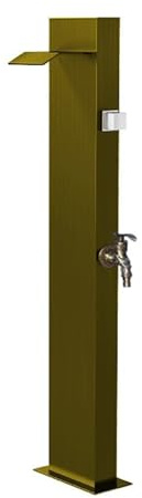 Zuiquity Colonna Acqua Giardino in Acciaio Inox, Rubinetto Giardino Antigelo Multifunzione con Uscita a Cascata e 2 modalità di Spruzzo, Fontana da Giardino Base Stabile(Color:Verde)