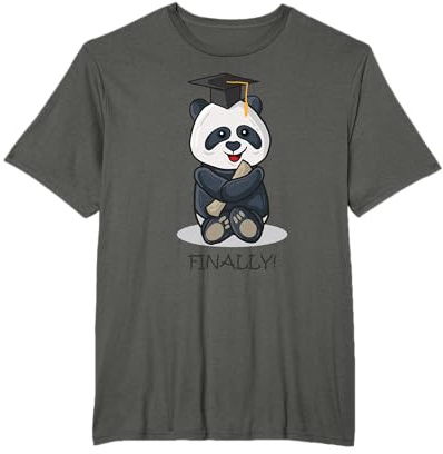 Finally! Master Bachelor Panda Student Absolvent Uni Hut T-Shirt