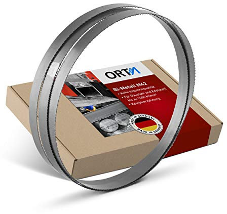 Orta - 3 Stück - 1435 x 13 x 0,65 x 8/12 ZpZ - Bi-Metall M42 HSS Universelle Bandsägeblatt für Stahl, Edelstahl, Baustahl, Aluminium, Kupfer, Messing | Geeignet für Güde MBS 125 V Metallbandsäge