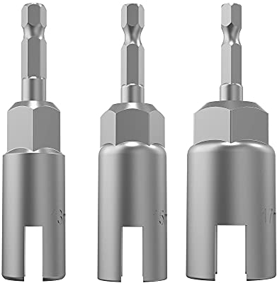 3 Stück 1/4 Zoll Sechskantschaft, Flügelmuttern-Schraubendreher-Set, flache Flügelmutter, Bohrer-Steckschlüssel-Werkzeugsatz, Plattenmutter-Bohrer, Schraube, C-förmige Hakenschraube